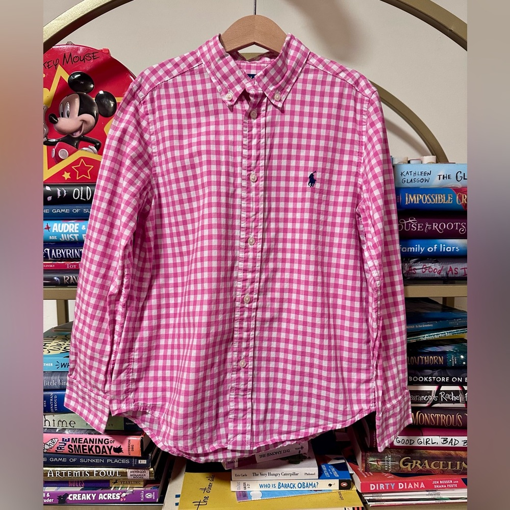 Polo Ralph Lauren Pink & White Plaid Button-Down Shirt 👕 🌸